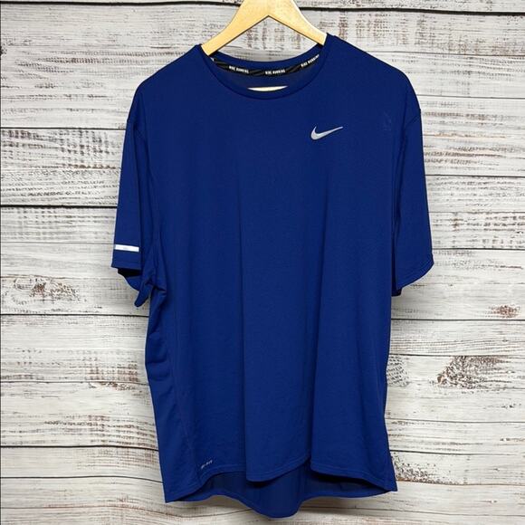 Nike Running Blue Dri-Fit Short Sleeve Tee 2 XL - Picture 2 of 9